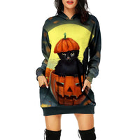 Women's Halloween Themed Print Dress